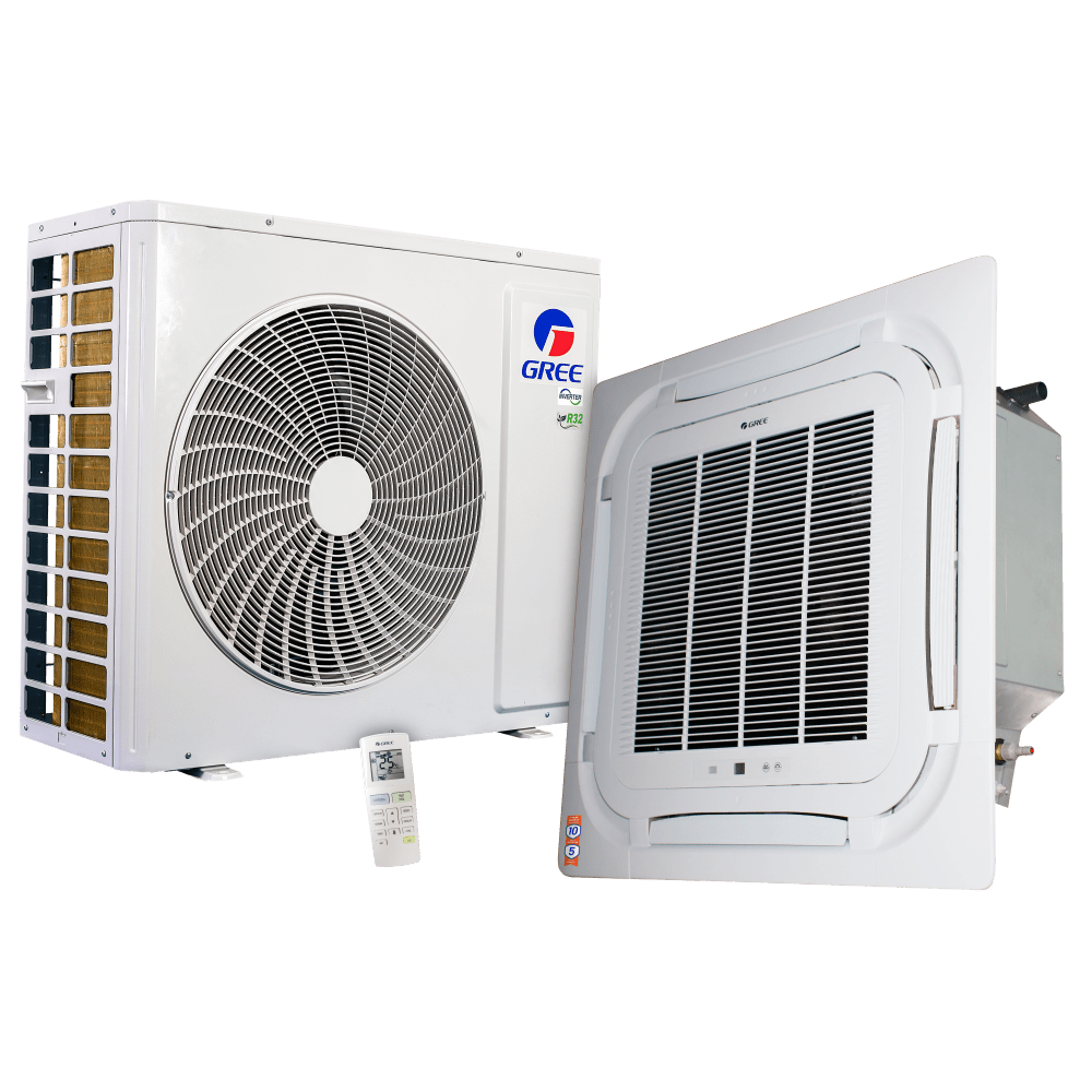 Ar-Condicionado Cassete 8 Vias Inverter 36.000 BTUs Gree G-Prime Compact R-32 Frio 220v Monofásico